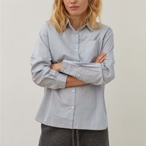 Aiayu shirt essential poplin blue glass xs